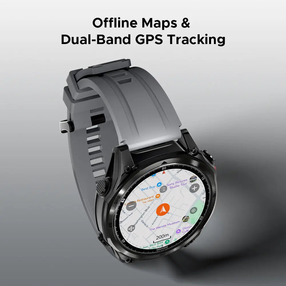 Anywise W1 Pro Offline Maps Rugged Smartwatch | DOOGEE Outdoor