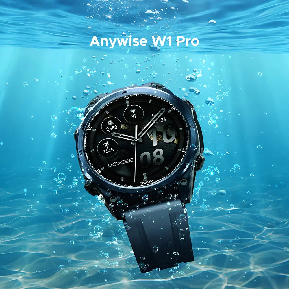 Anywise W1 Pro Offline Maps Rugged Smartwatch | DOOGEE Outdoor